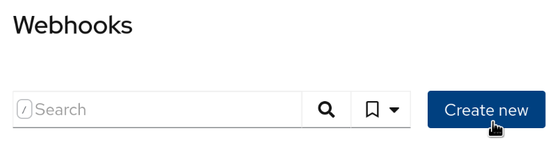 new webhook button